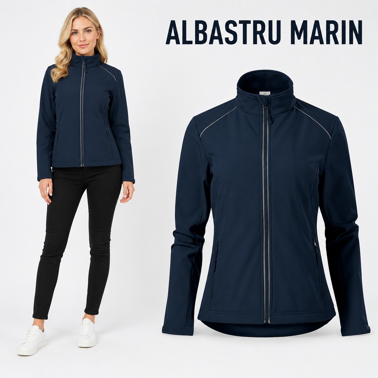 Jachetă damă softshell elastică cu fleece interior