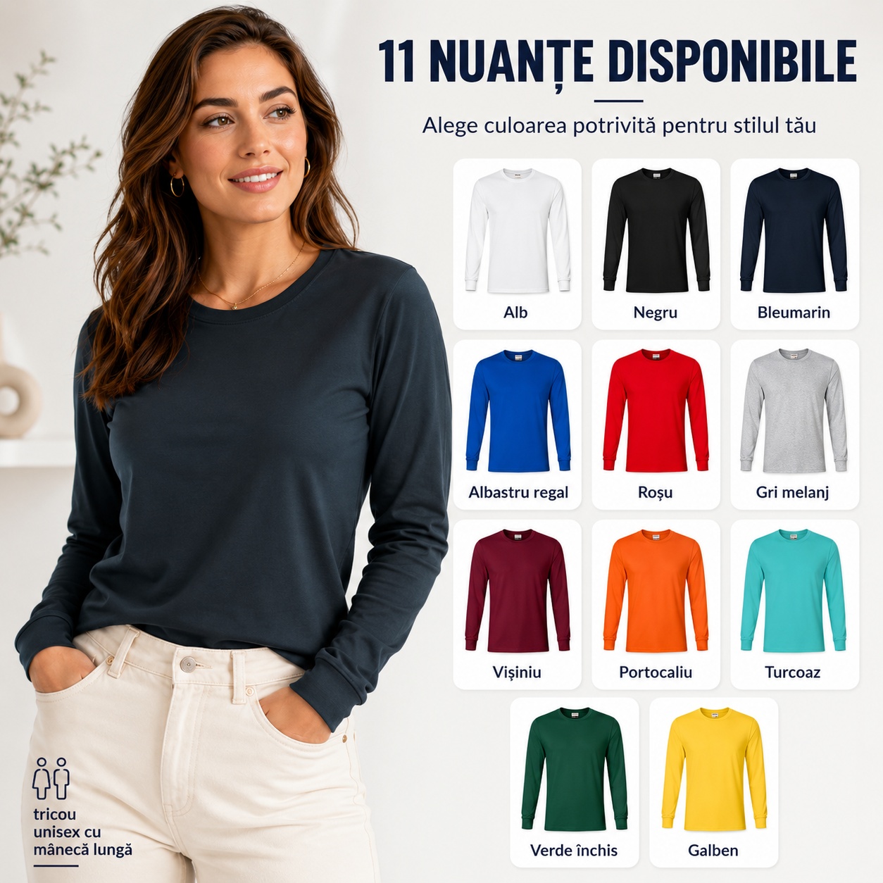 Culori disponibile Rimeck Resist LS R05 Femeie purtând tricoul Rimeck Resist LS R05 și cele 11 nuanțe disponibile