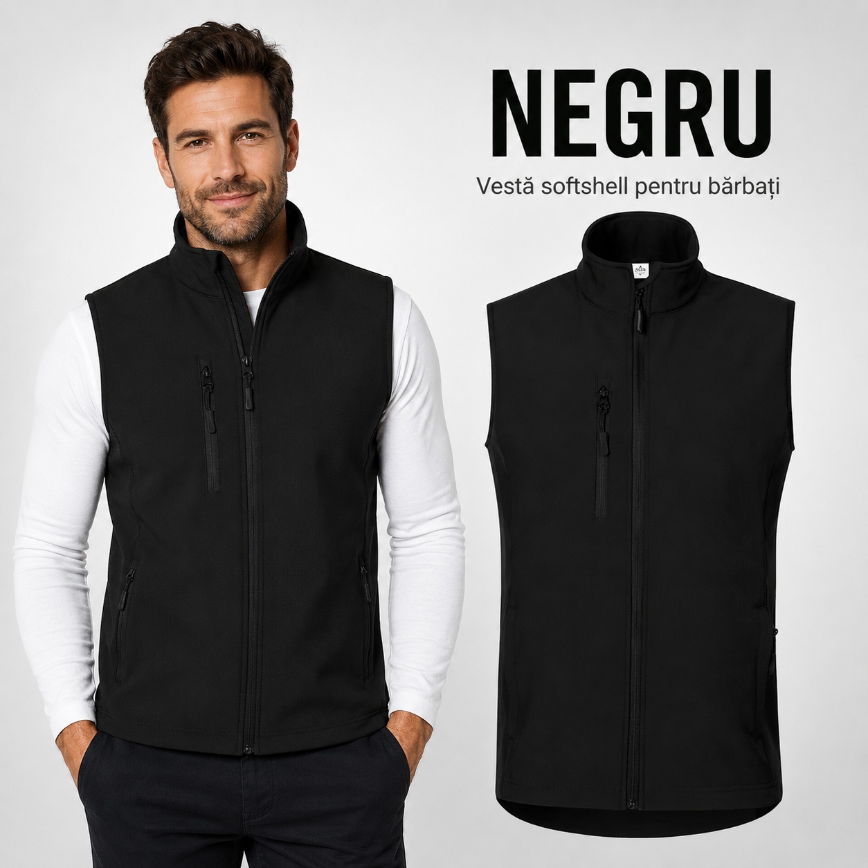 Vesta softshell cu fermoar Trail 568 barbati