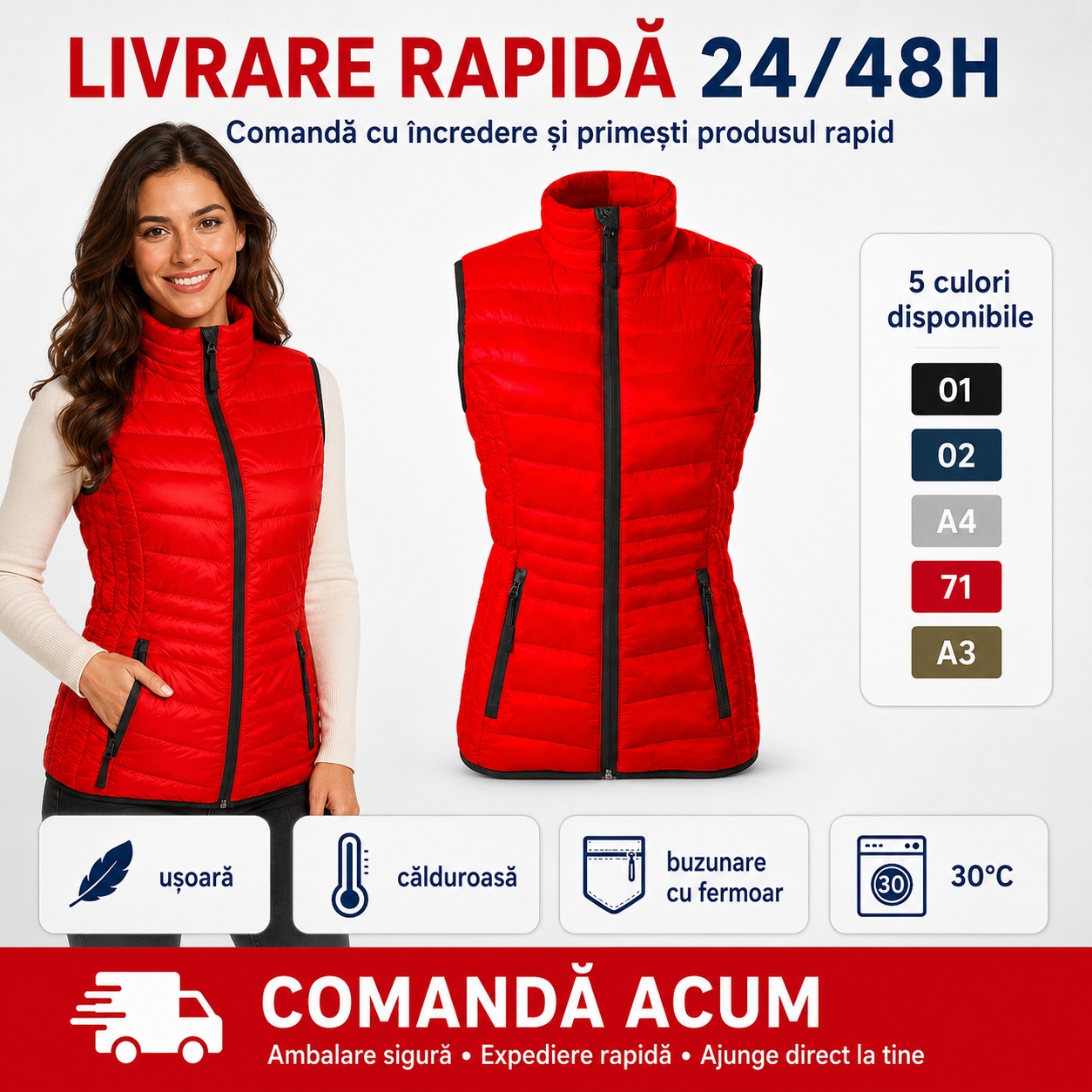 Vestă damă ușoară și călduroasă Everest 554