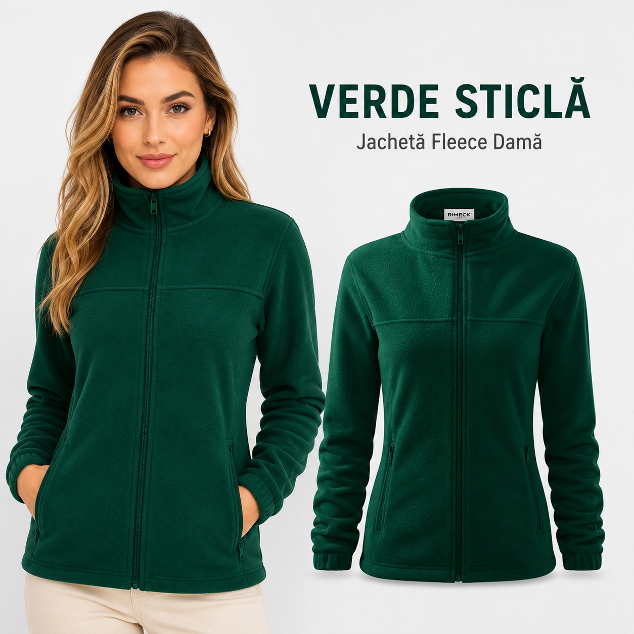 Bluza fleece dama Jacket 504 prezentare completa