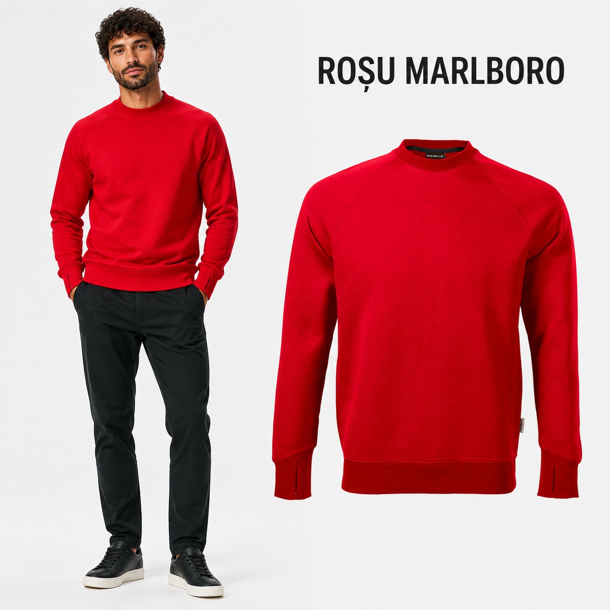 Vertex W42 roșu Marlboro 23 Sweatshirt bărbați Rimeck Vertex W42 roșu Marlboro, cod culoare 23