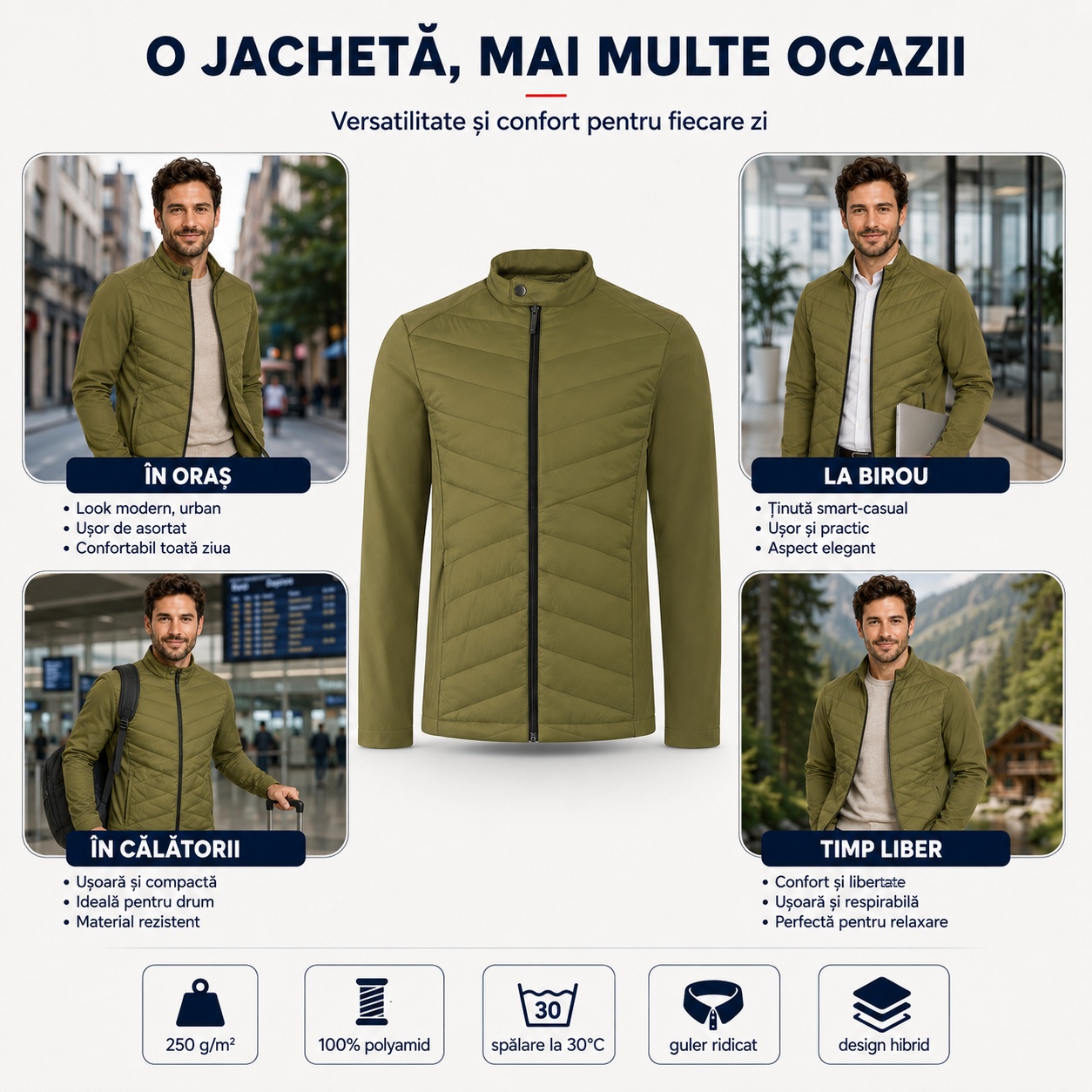 Jachetă Cross 555 potrivită pentru personalizare profesională