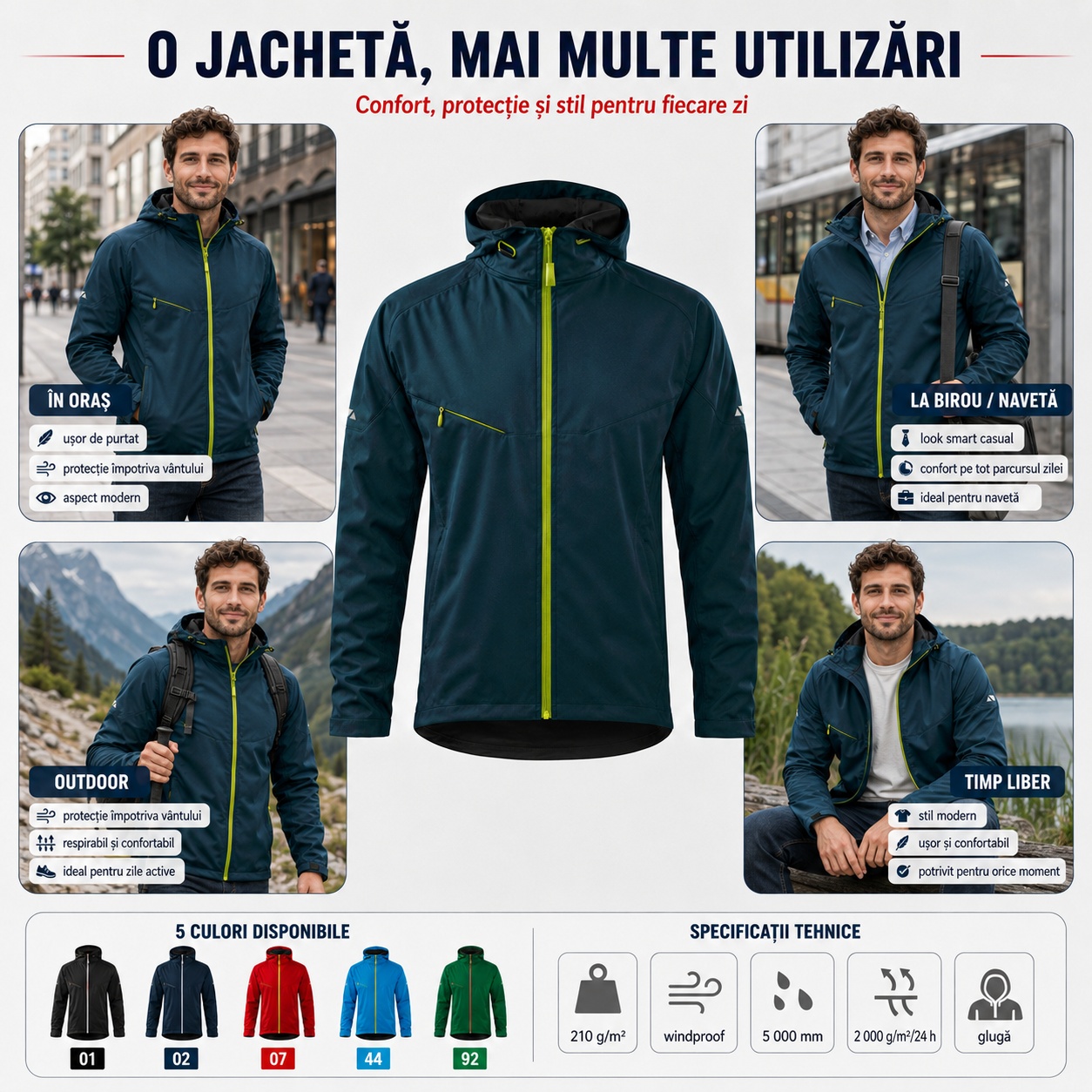 Geaca softshell barbati Cool 515 design modern