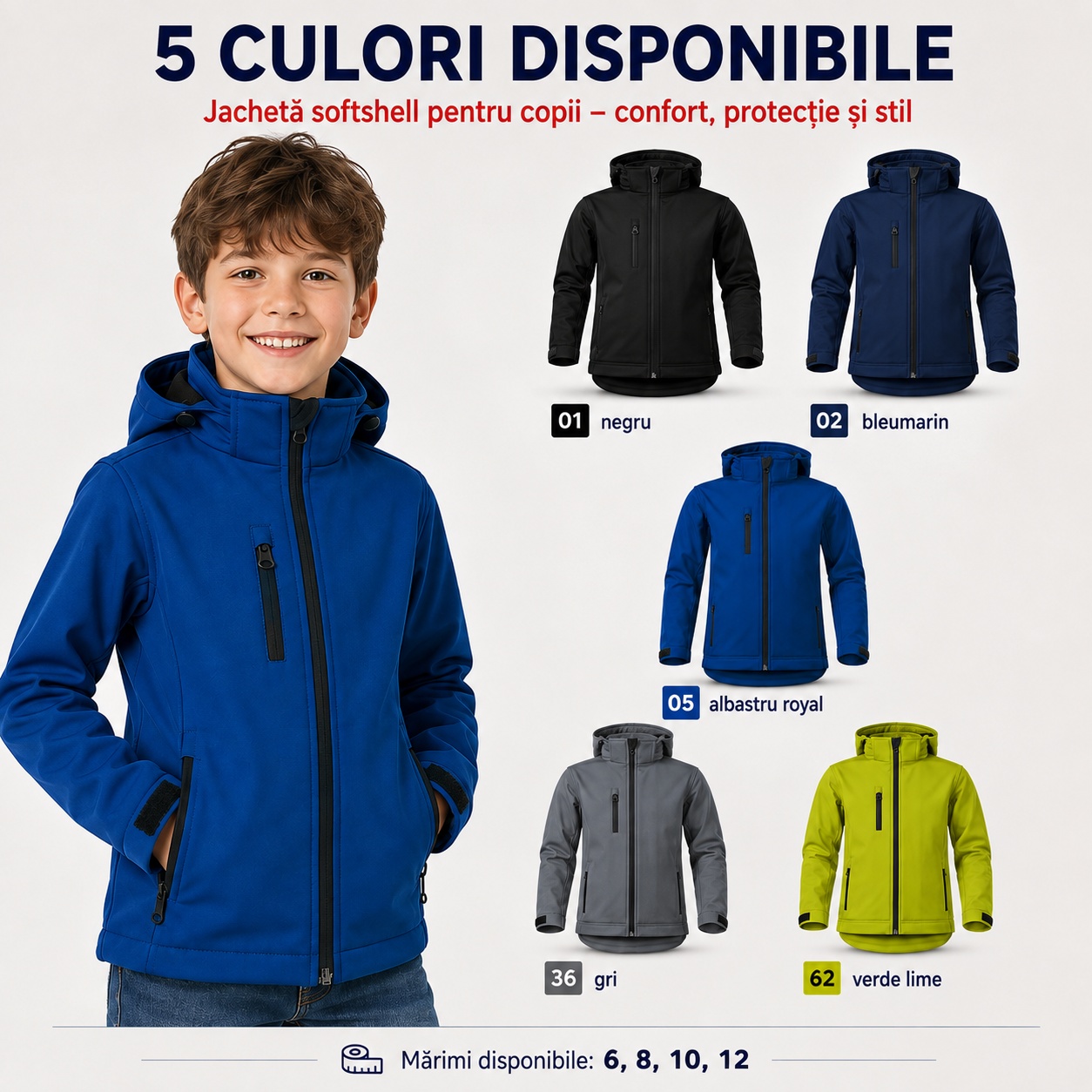 Geacă softshell copii Performance 535 pentru școală plimbări și activități