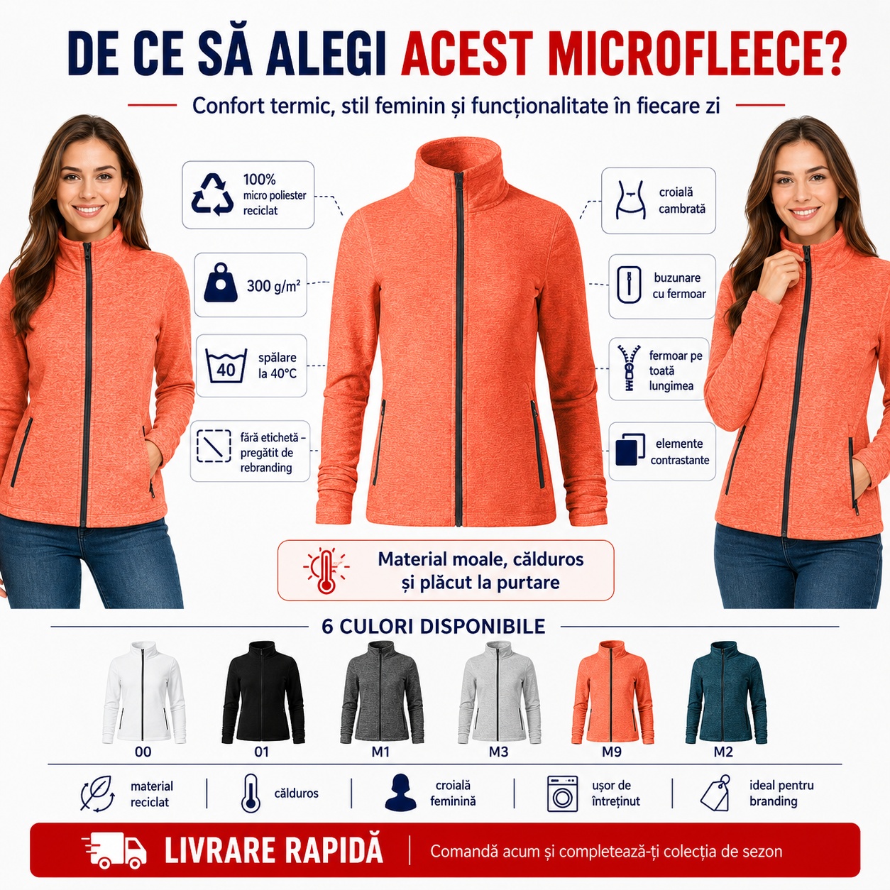 Microfleece damă Malfini Factor 853 pentru oraș birou weekend și călătorii