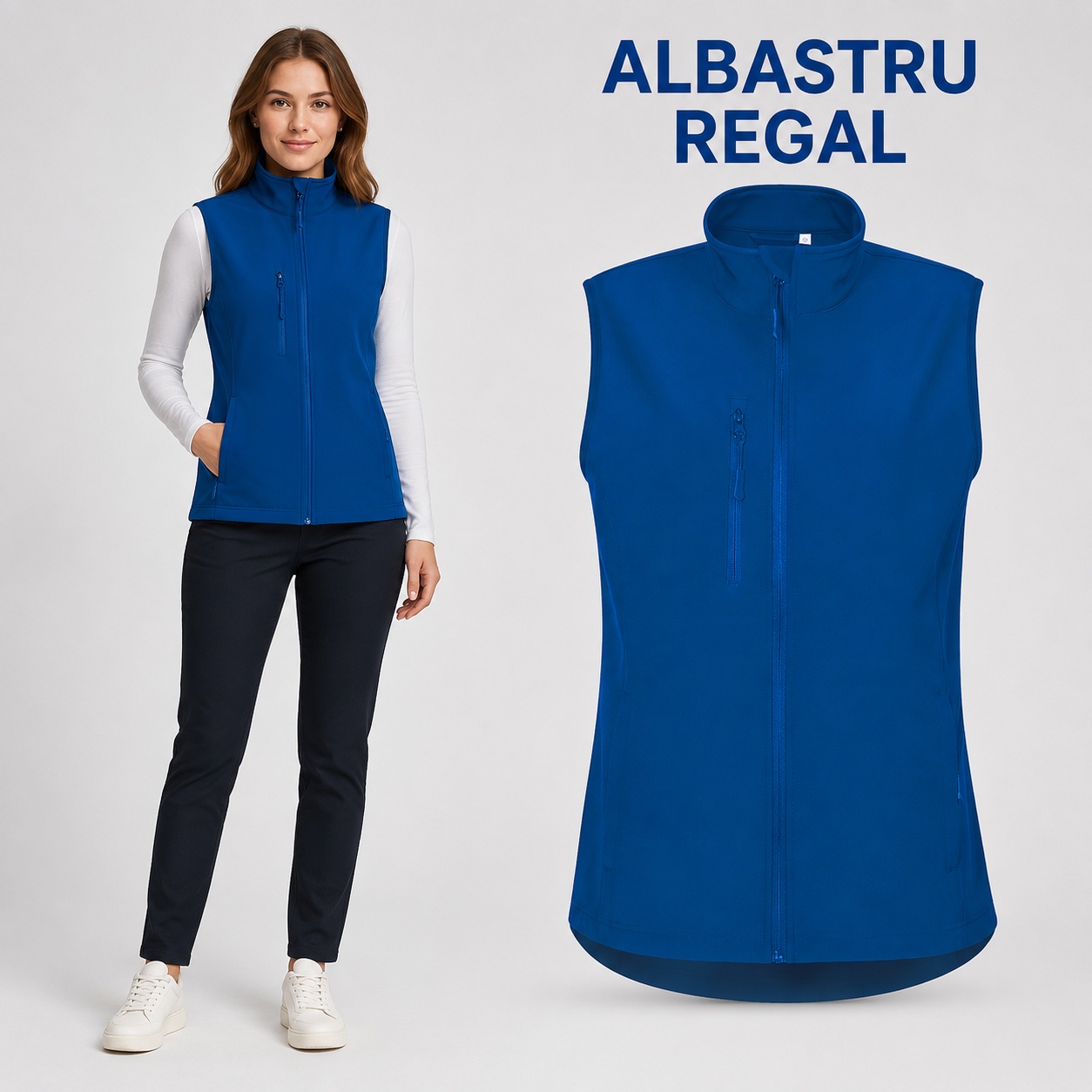 Vestă damă softshell cu fleece interior