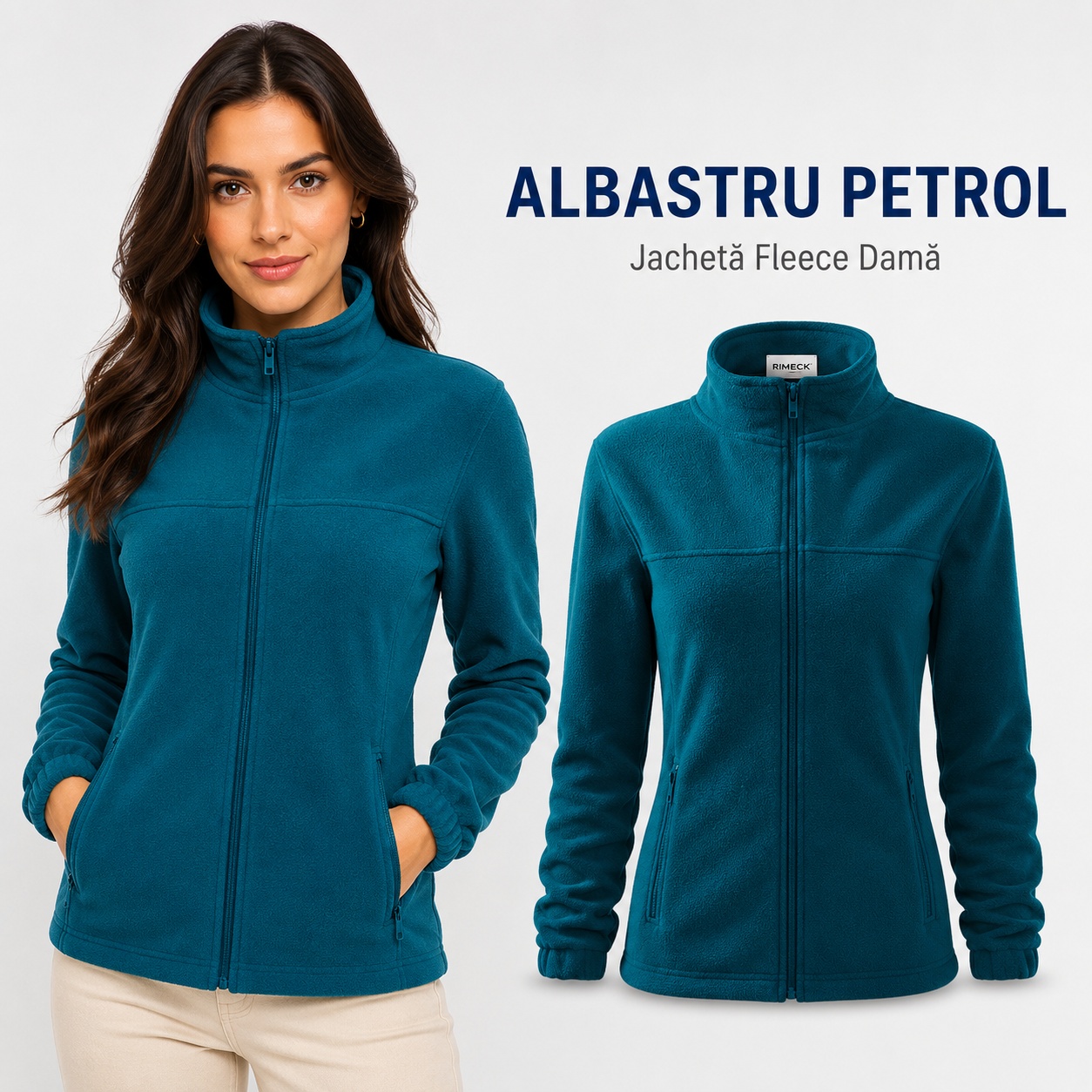 Bluza dama calduroasa fleece cu fermoar