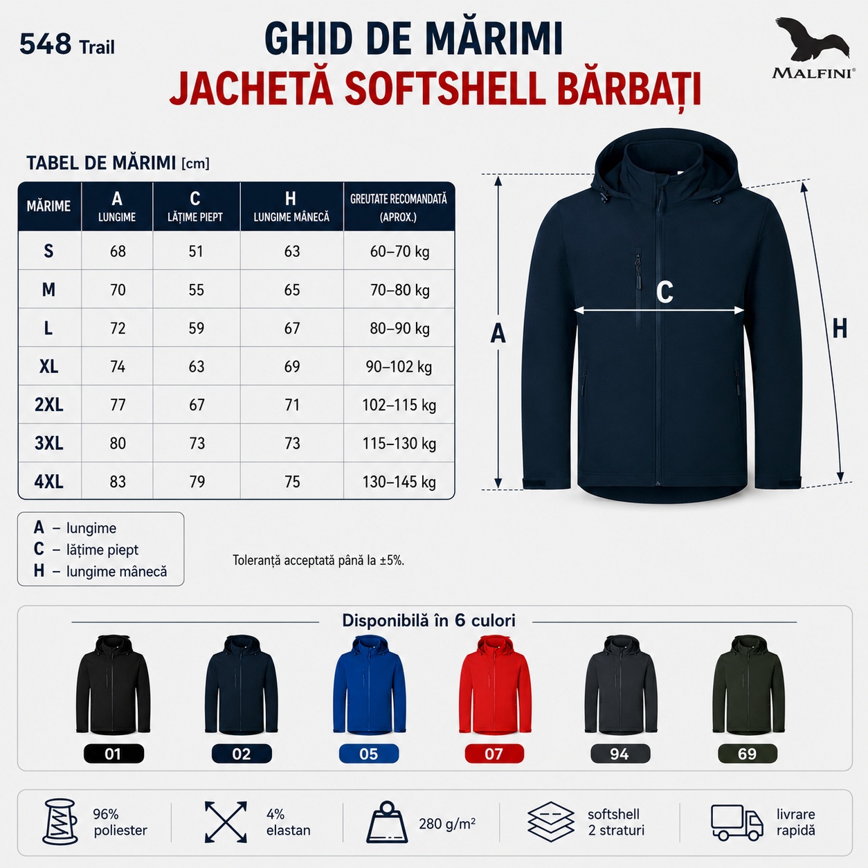 Geaca softshell barbati Trail 548 vedere fata spate lateral