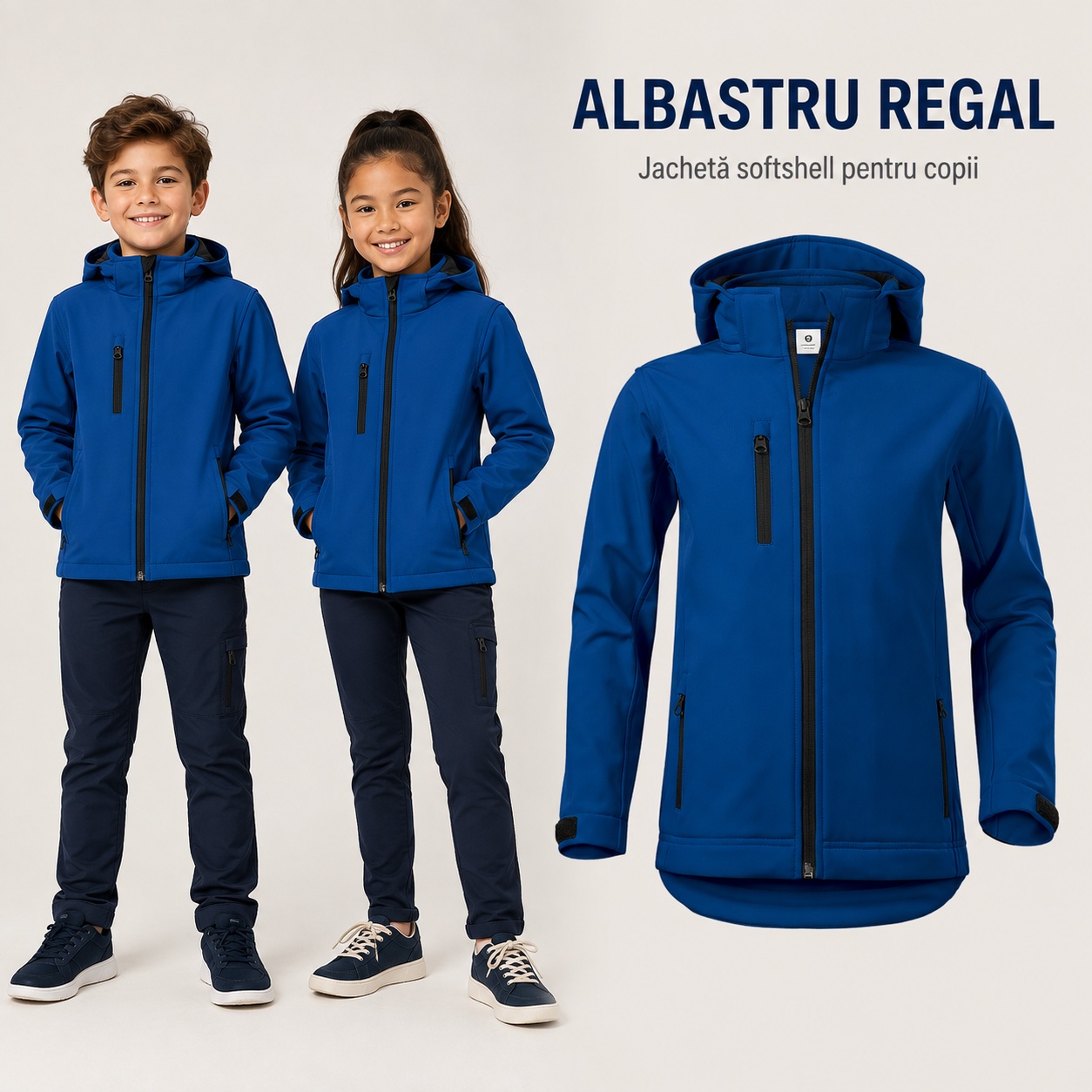 Jachetă softshell copii cu glugă detașabilă Performance 535