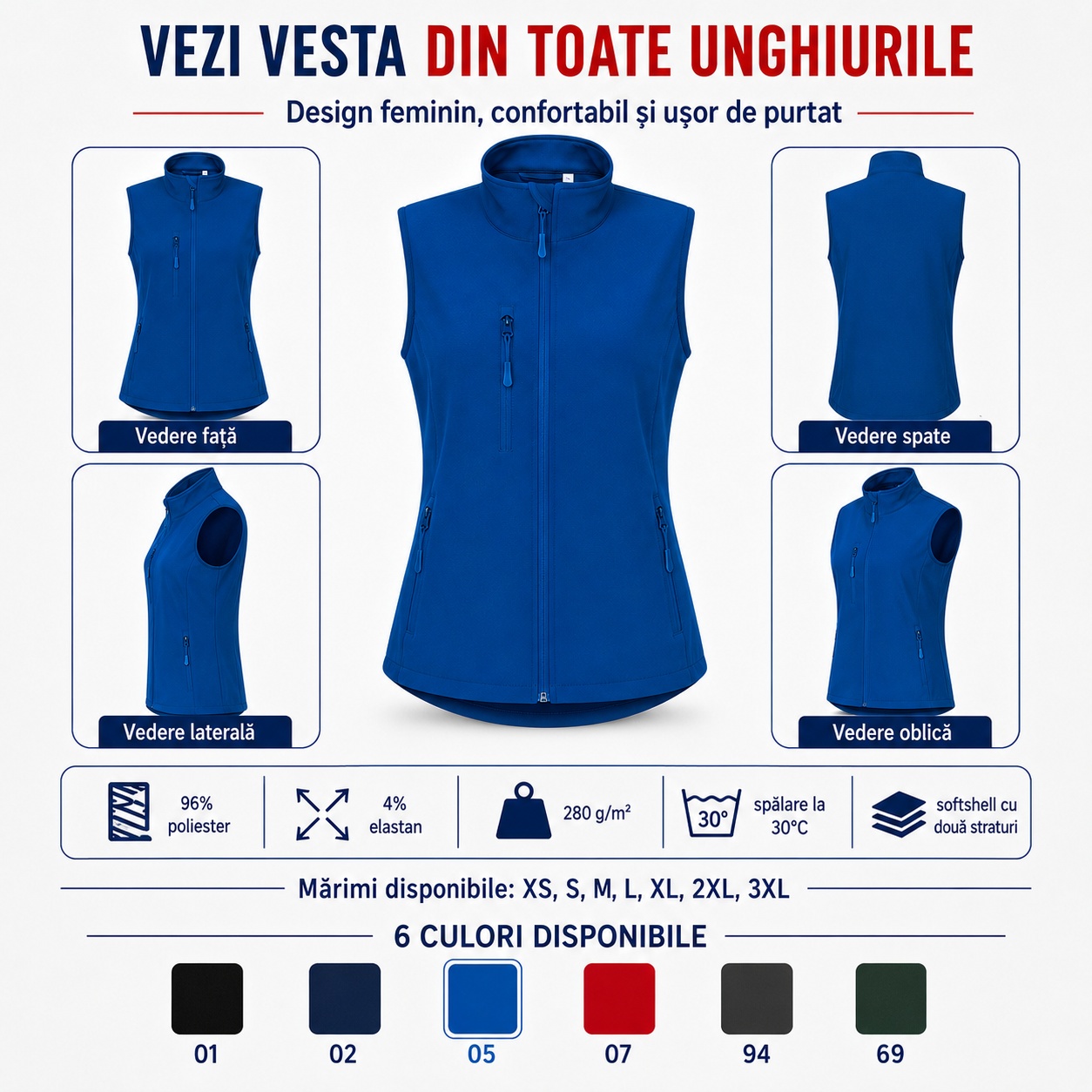 Vestă damă Trail 569 prezentare detaliată
