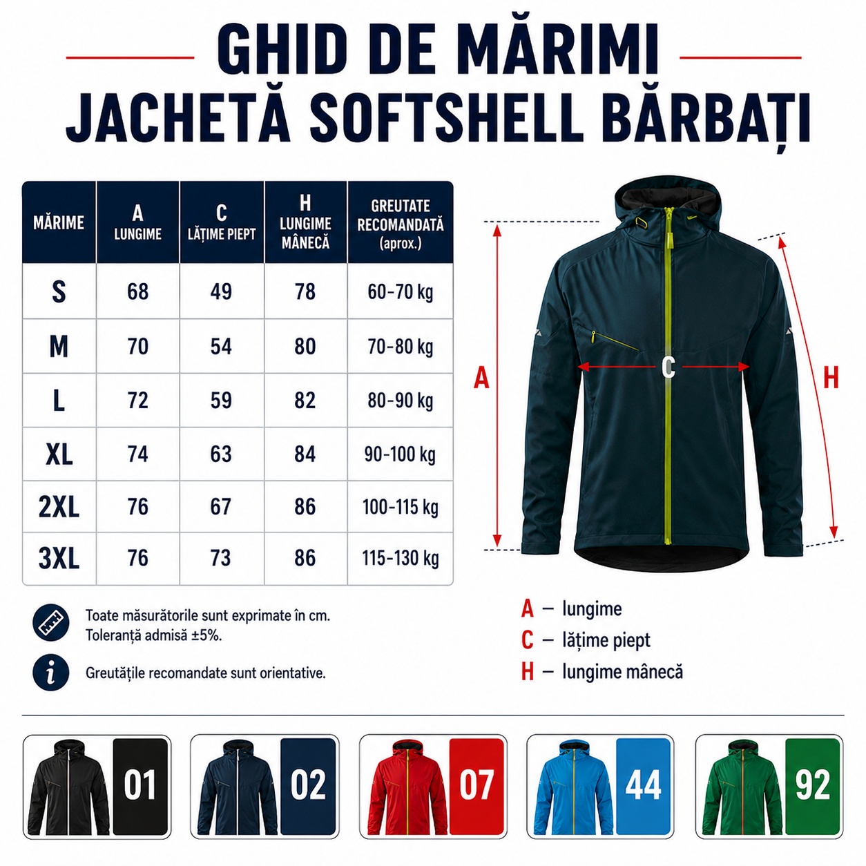 Geaca softshell barbati Cool 515 cinci culori disponibile