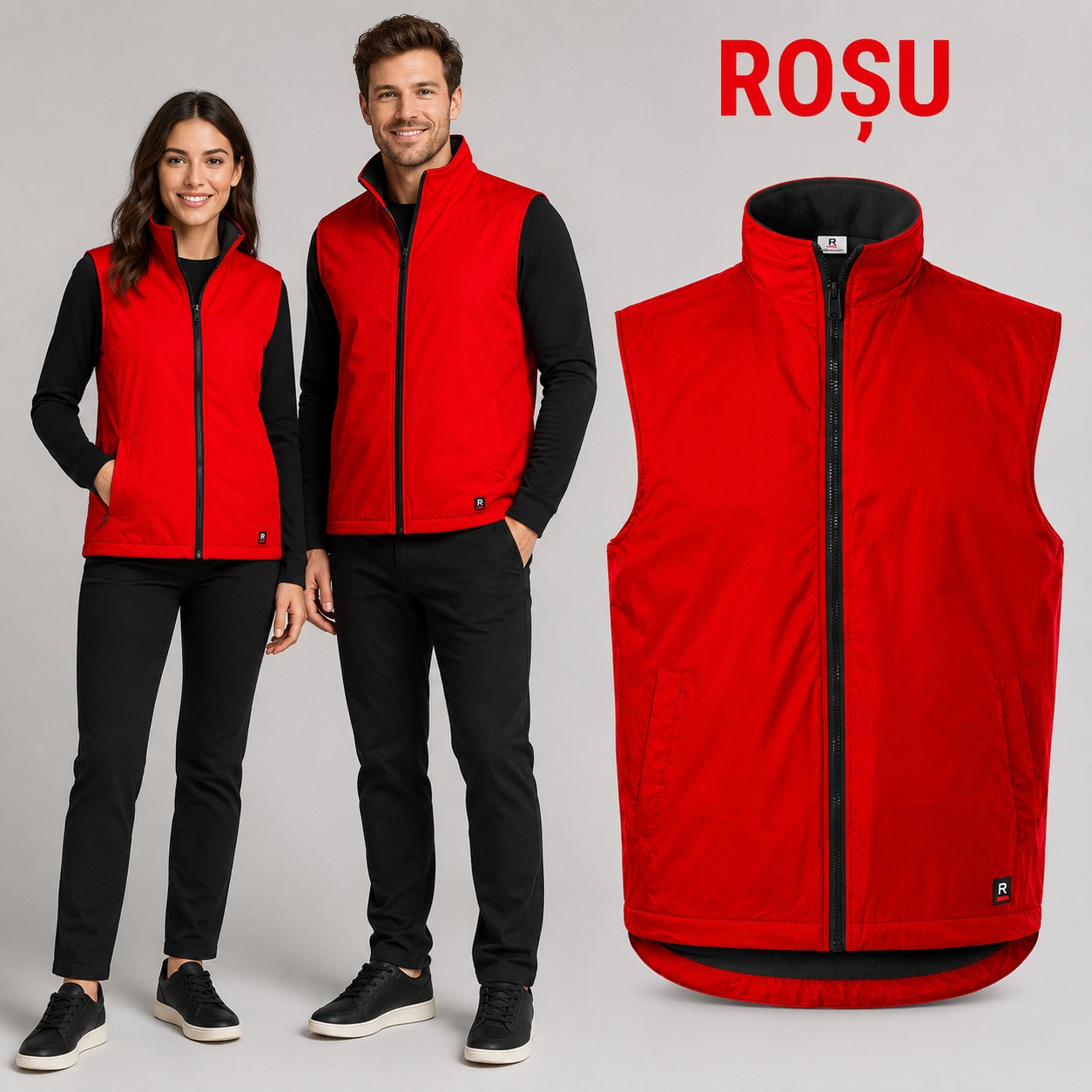 Caracteristici tehnice vestă unisex căptușită cu fleece