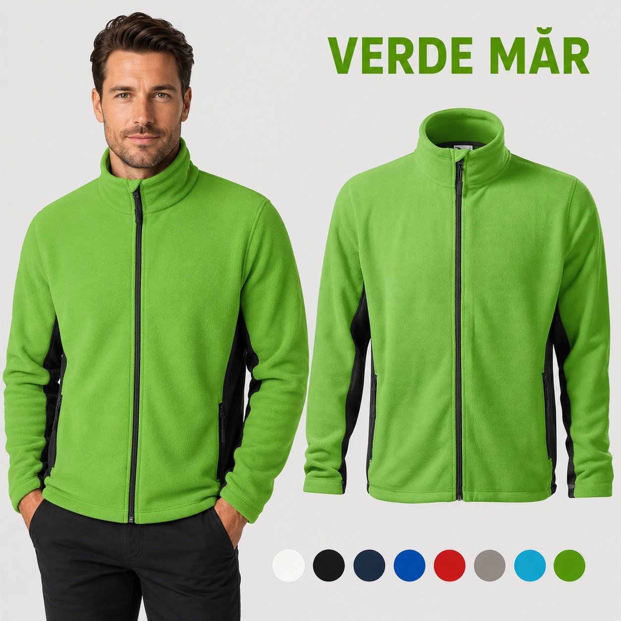 Jachetă Polar Fleece tip Bluză Hanorac Bărbați Frosty 527