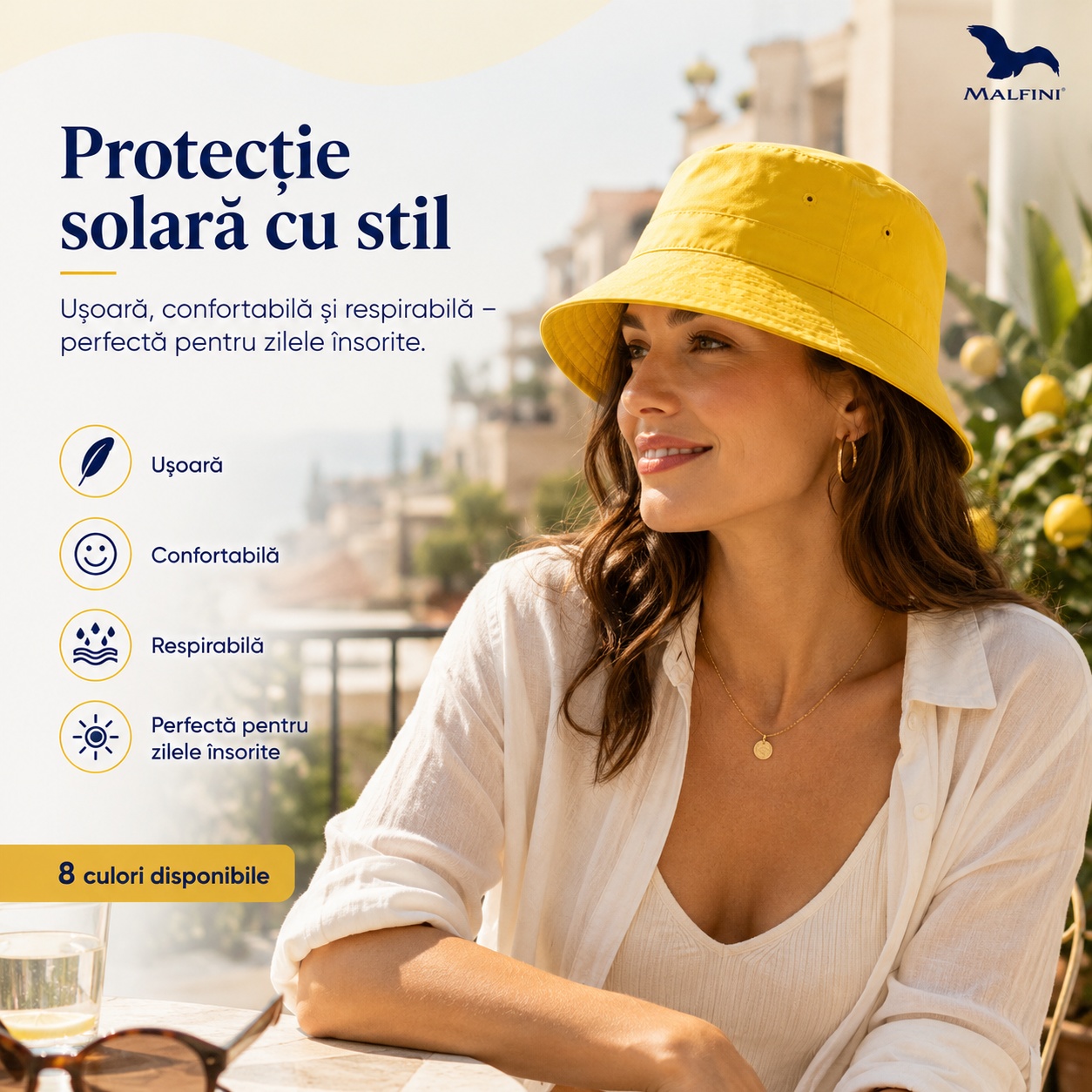 Protecție solară cu stil, pălărie damă Malfini ușoară, confortabilă și respirabilă