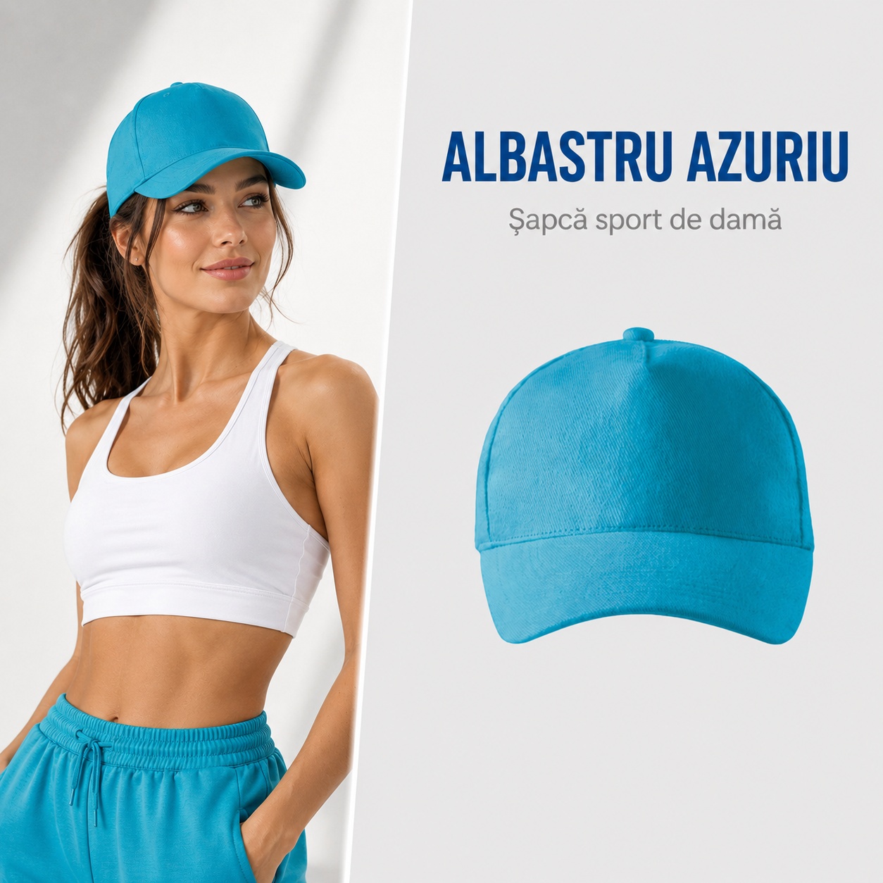 Șapcă de damă sport disponibilă în numeroase culori