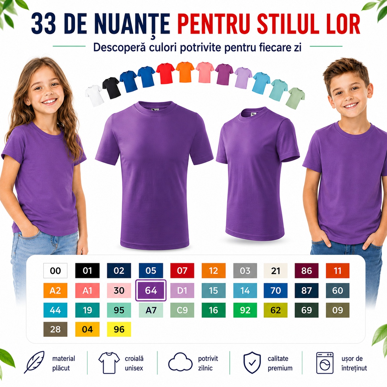 33 de nuanțe pentru stilul copiilor