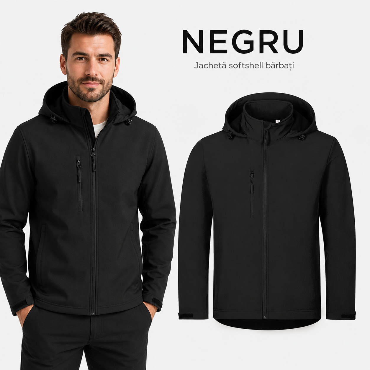 Jacheta barbati softshell elastica cu gluga Trail 548