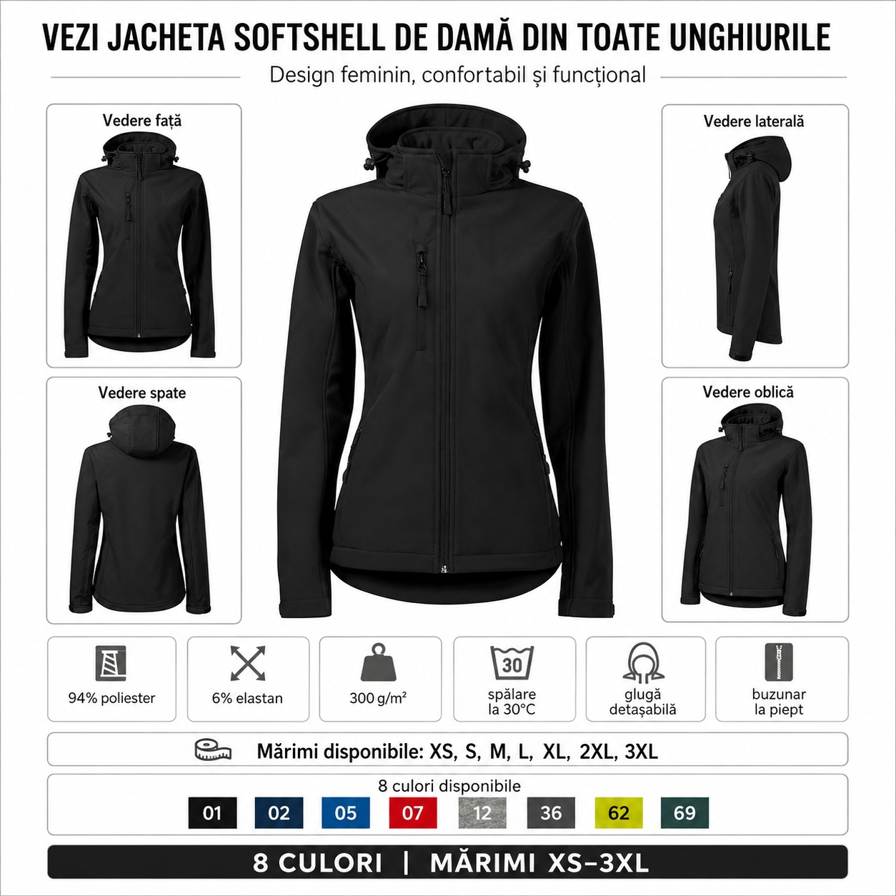 Jachetă softshell damă Performance 521 în mai multe variante