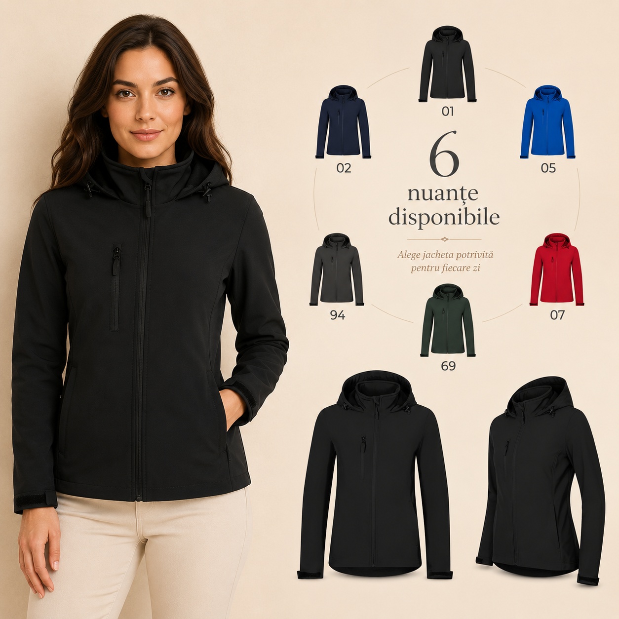 Geacă softshell femei Trail 549 croială cambrată