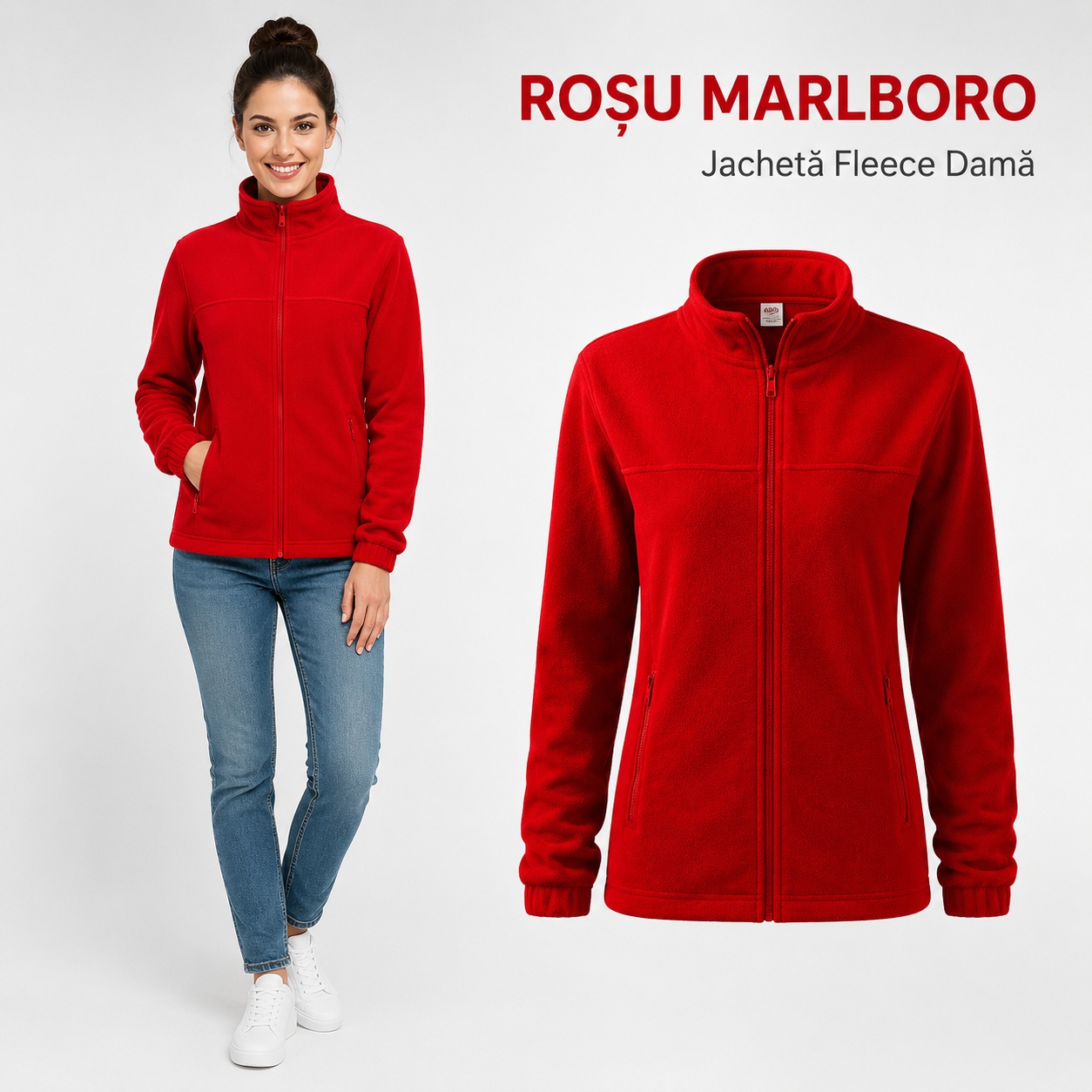 Jacket 504 fleece dama imagine detaliu