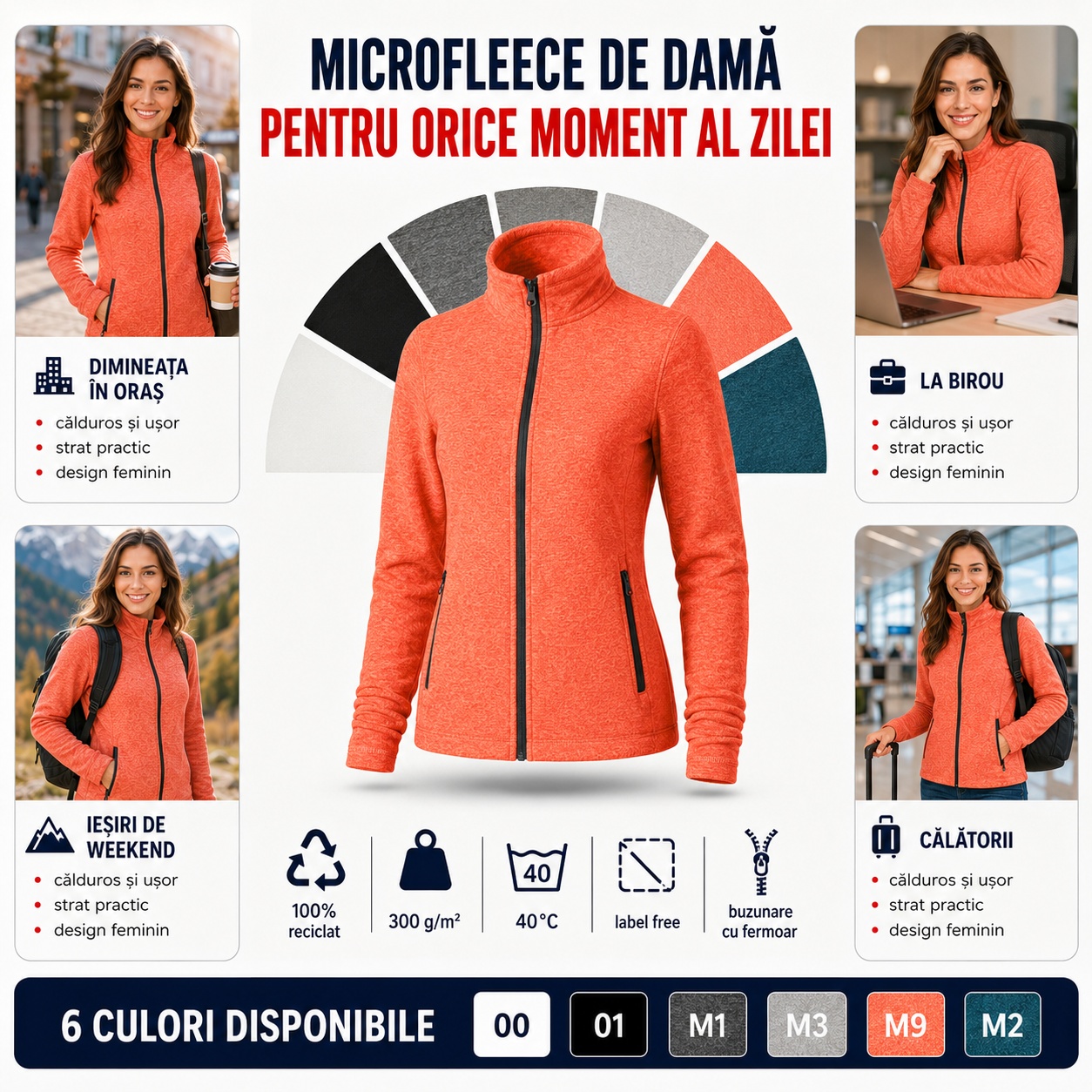 Microfleece damă Malfini Factor 853 pentru casual birou plimbare și weekend