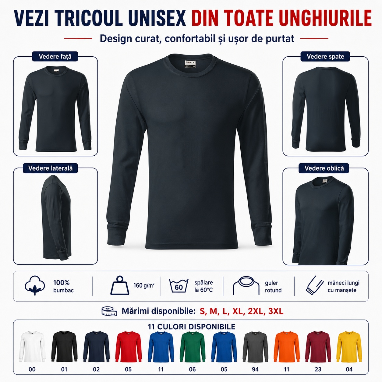 Vederi multiple Rimeck Resist LS R05 Tricoul Rimeck Resist LS R05 văzut din față spate lateral și unghi oblic