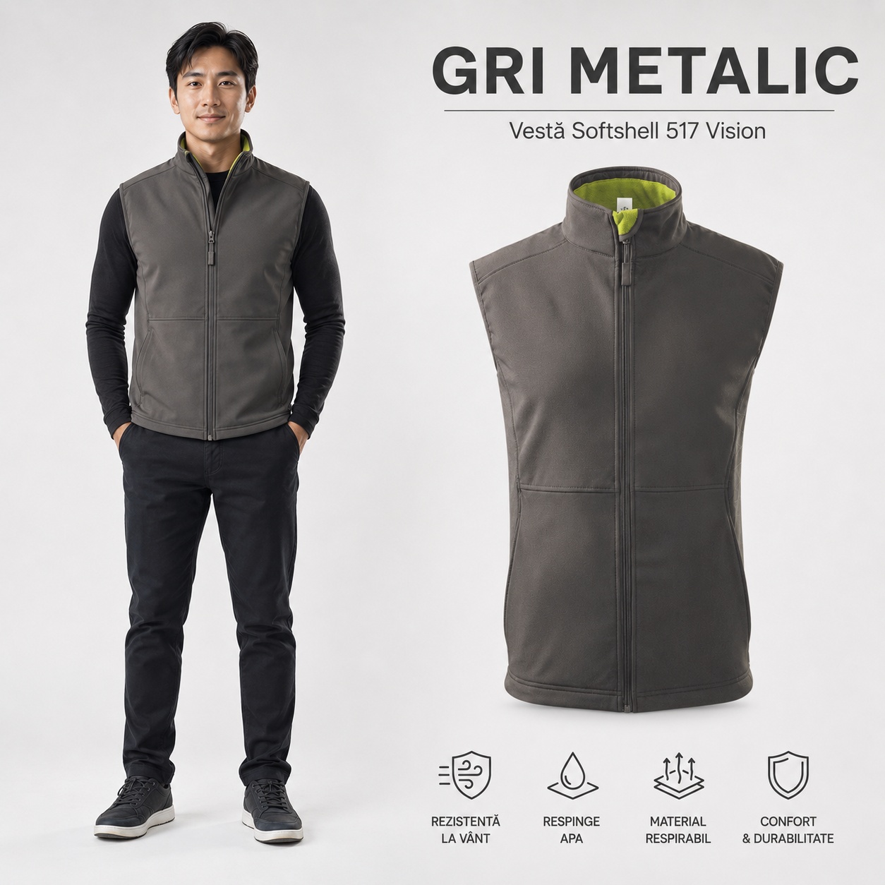Vestă softshell bărbați Vision 517 culori