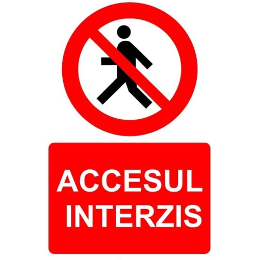 Indicator Accesul interzis indicator de interzicere 1, Sticker autocolant