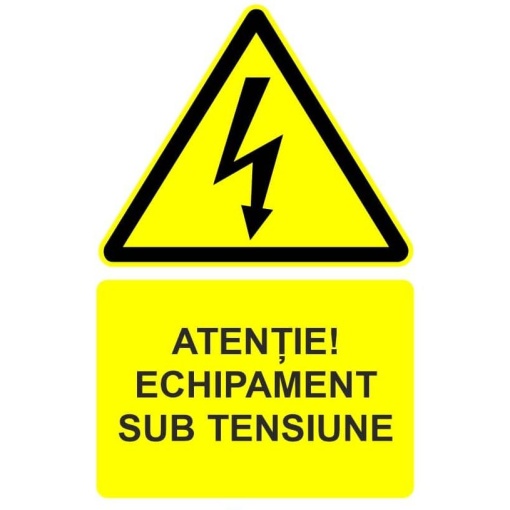 Indicator Atentie echipament sub tensiune indicator de avertizare, Sticker autocolant