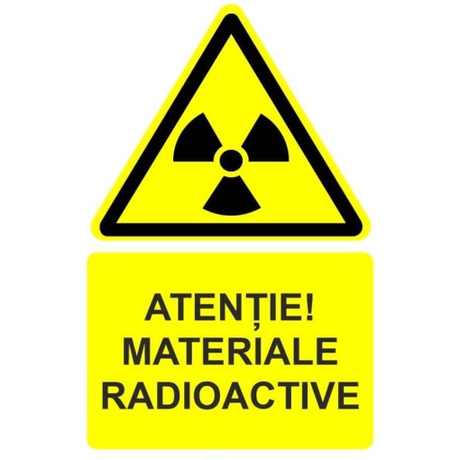 Indicator Atentie materiale radioactive indicator de avertizare, Sticker autocolant