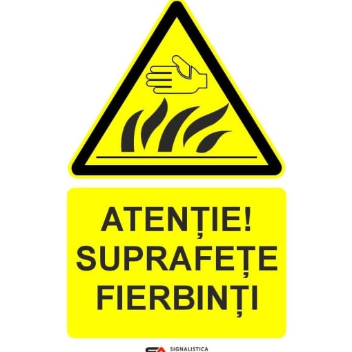 Indicator Atentie suprafete fierbinti indicator de avertizare, Sticker autocolant