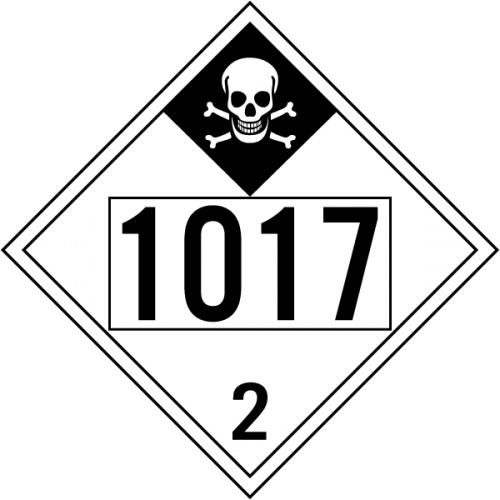 Indicator Clasa 2 un 1017 adr, Sticker autocolant