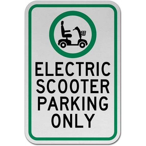 Indicator Electric Scooter Parking Only Sign, Sticker autocolant