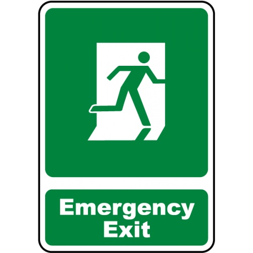 Indicator Emergency exit sign, Sticker autocolant