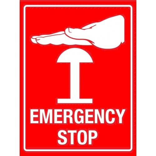 Indicator Emergent stop sign, Sticker autocolant