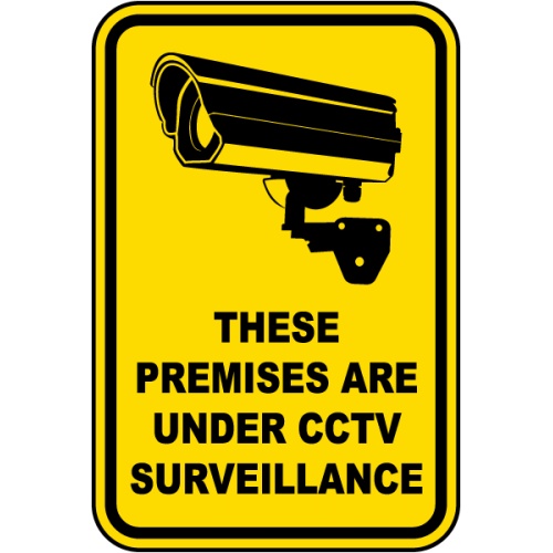 Indicator Premises Are Under Surveillance Sign, Sticker autocolant