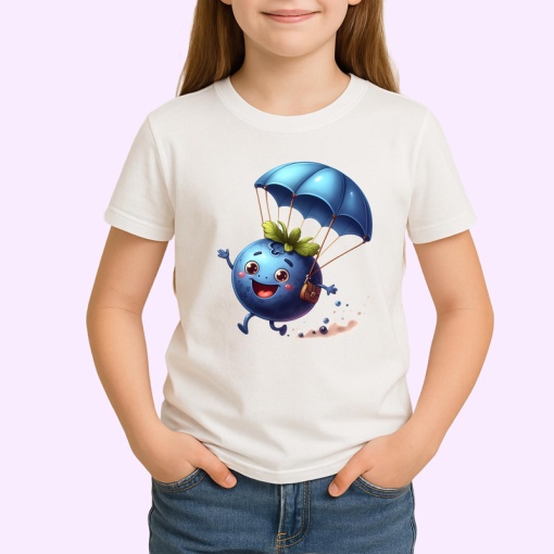 Tricou Afine amuzant de vara parasutist, Fructe, Copii | Dama