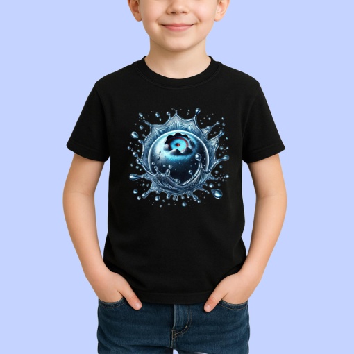 Tricou Afine in valuri albastre, Fructe, Copii | Dama, culoare negru