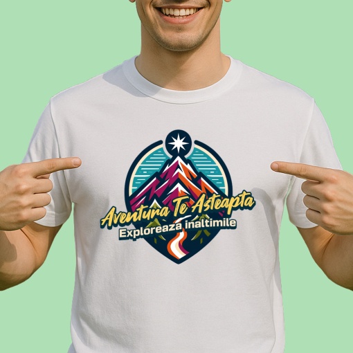 Tricou Aventura te asteapta, Exploareaza Inaltimile - Copii | Dama | Barbat