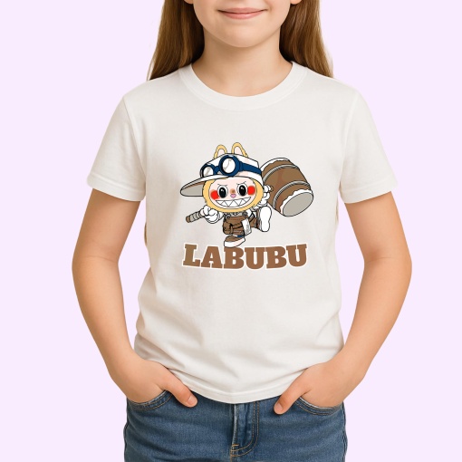 Tricou Labubu explorator, Unisex Dama si Barbat | Copii