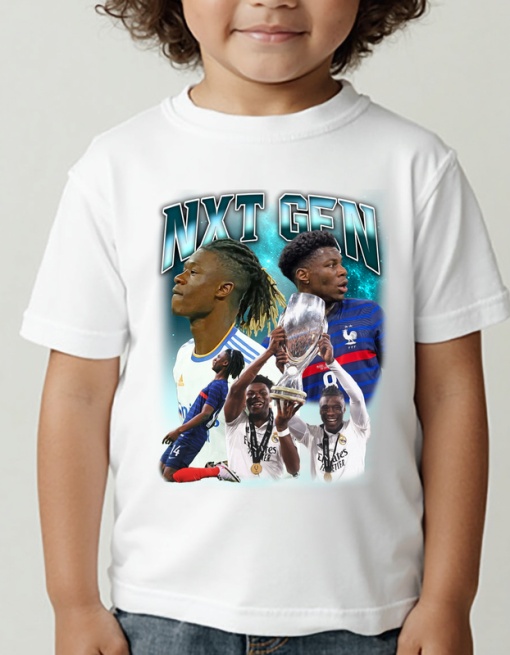 Tricou pentru copii - NXT GEN - Camavinga și Tchouaméni, Viitorul Franței, Real Madrid