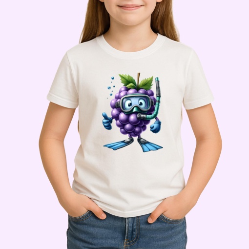 Tricou Strugure amuzant de vara scafandru, Fructe, Copii | Dama