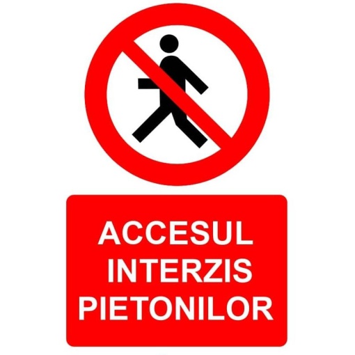 Indicator Accesul interzis pietonilor indicator de interzicere, Sticker autocolant
