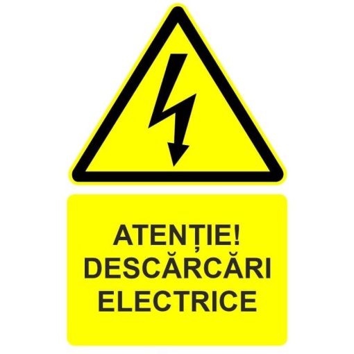 Indicator Atentie descarcari electrice indicator de avertizare, Sticker autocolant