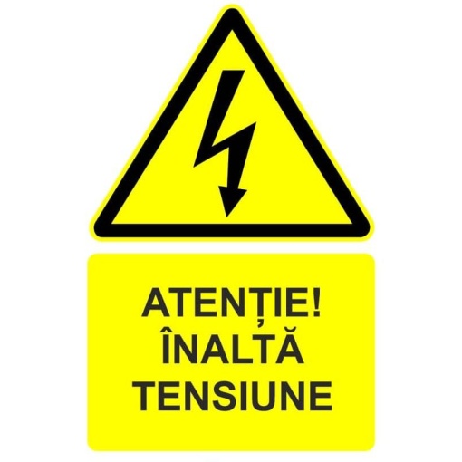 Indicator Atentie inalta tensiune indicator de avertizare, Sticker autocolant