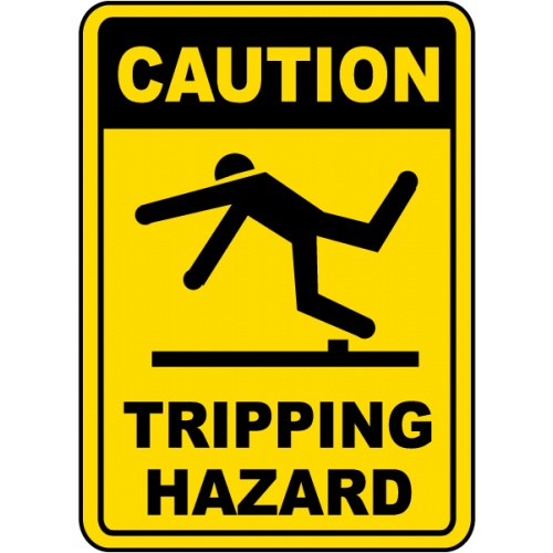 Indicator Caution Tripping Hazard, Sticker autocolant