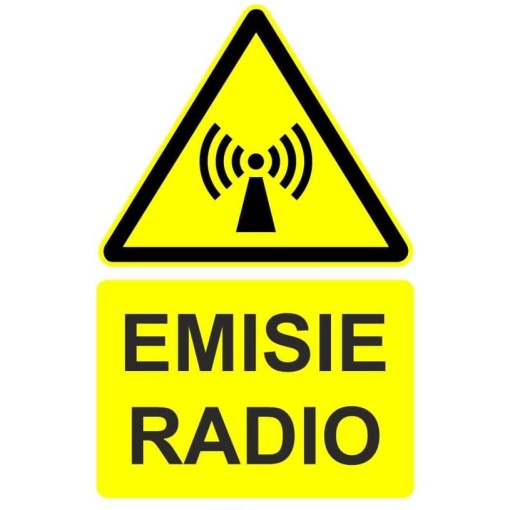 Indicator Emisie radio indicator de avertizare, Sticker autocolant