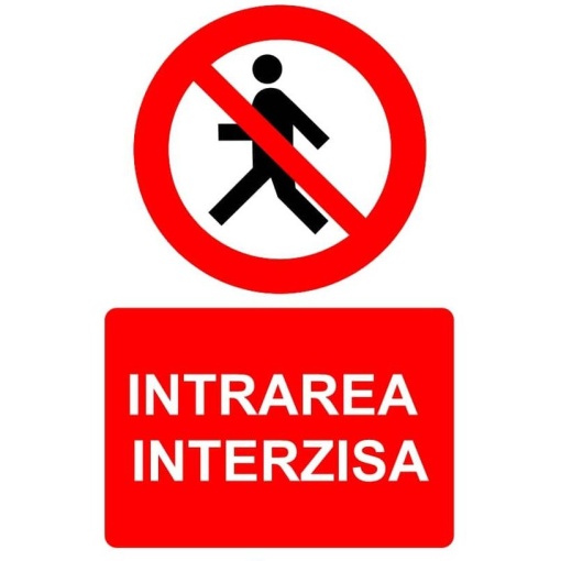 Indicator Intrarea interzisa indicator de interzicere, Sticker autocolant