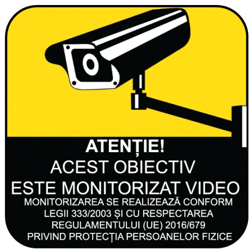 Indicator Monitorizat video, Sticker autocolant